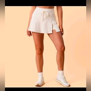 Blogilates Women's Trailblaze Slit Skort - Cream S